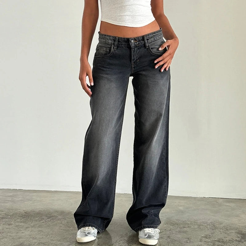 Model wearing the Vintage Vibe Flared Jeans