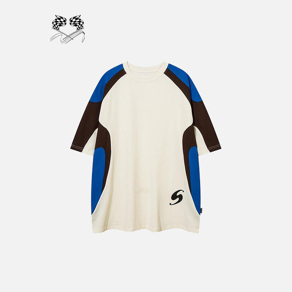 Sports Color Contrast Oversized T-shirt