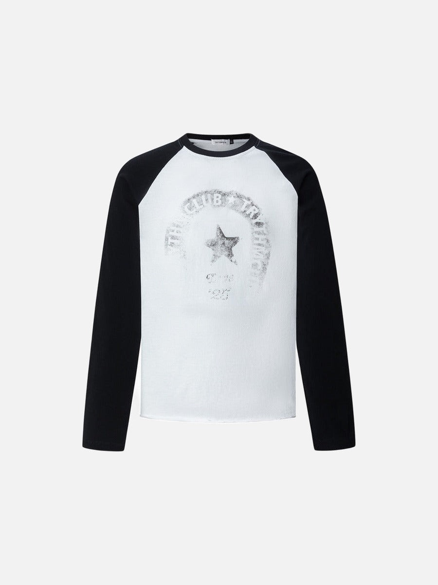 Vintage Star Graphic Raglan T-Shirt | DAXUEN