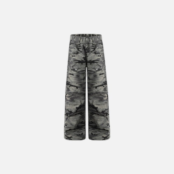 Y2K Style Camouflage Retro Jeans