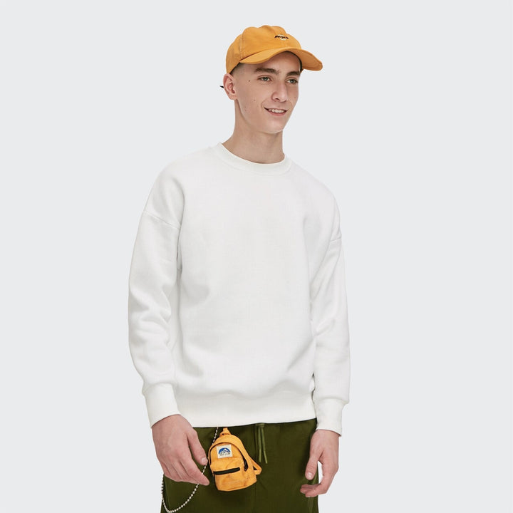 A guy wearing Blank Oversized Sweatshirts