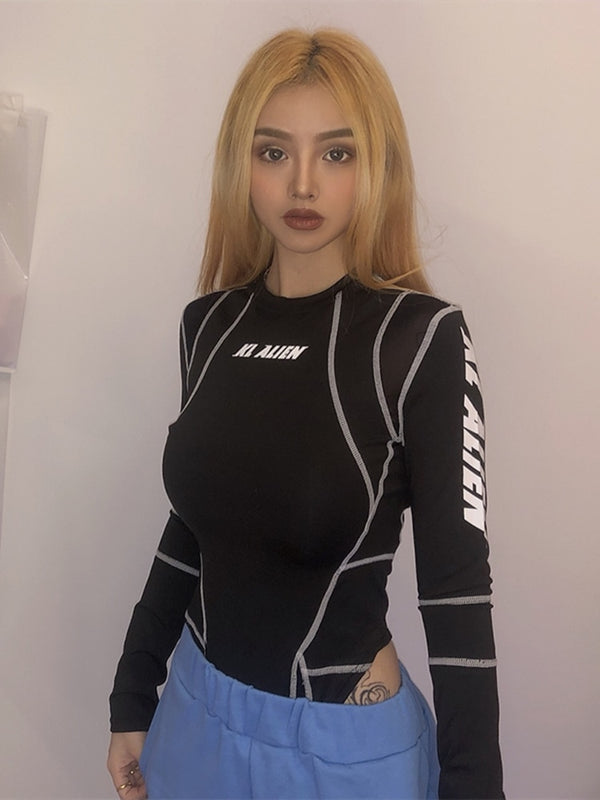 Rollkragen-Bodys aus Mesh