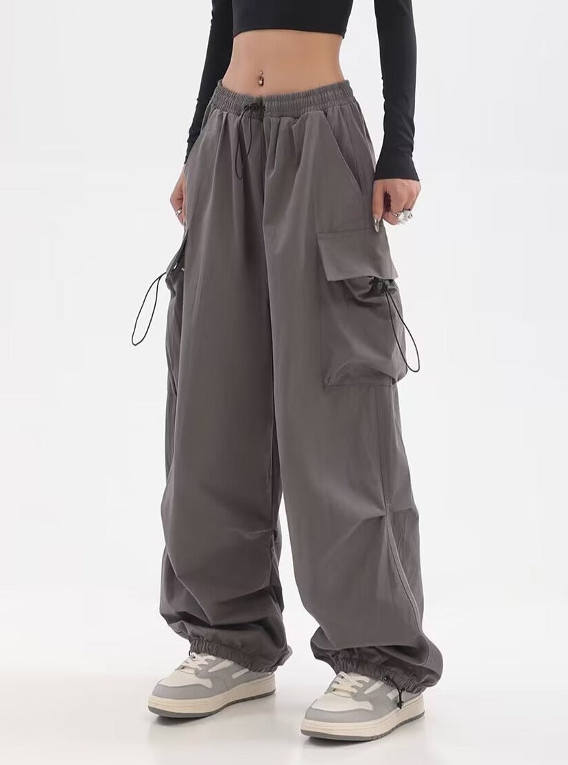 Buy Love, Ara Trent Khaki Drawstring Elastic Waist Multi-Pockets Cargo Pants  2023 Online | ZALORA Philippines