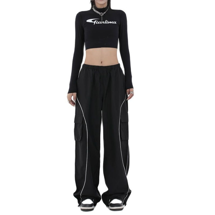 Striped Y2K Baggy Cargo Pants DAXUEN striped-y2k-baggy-cargo-pants-daxuen