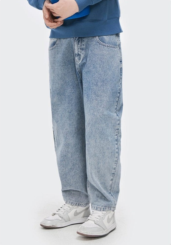 Blue Baggy Loose fit jeans side view