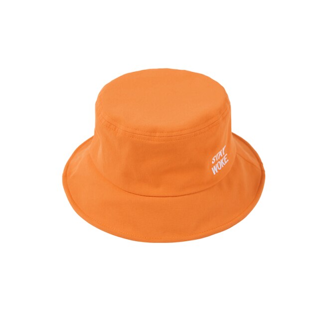 Orange DAXUEN "Stay woke" Fisherman hat
