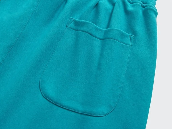 back pocket of green blue DAXUEN Streetwear Lounge Shorts