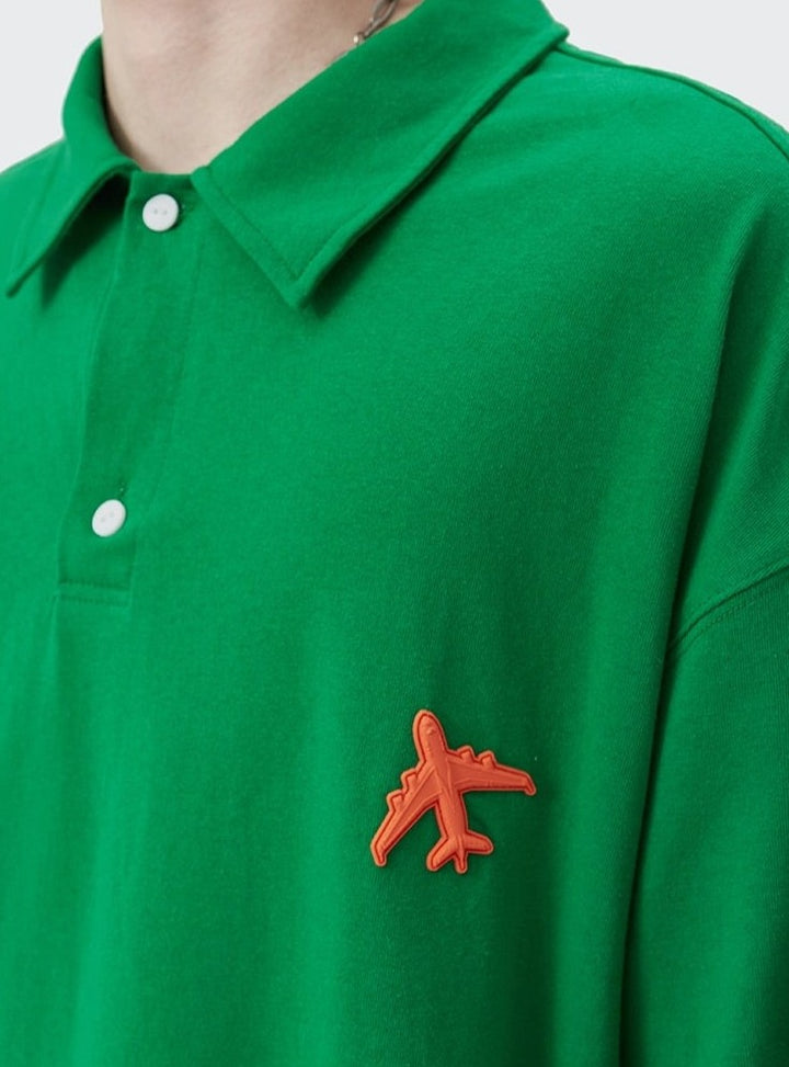 details of green DAXUEN Summer Polo T-shirt